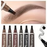 6 Colors 1pc Eyebrow Pen Waterproof 4 Split Tip